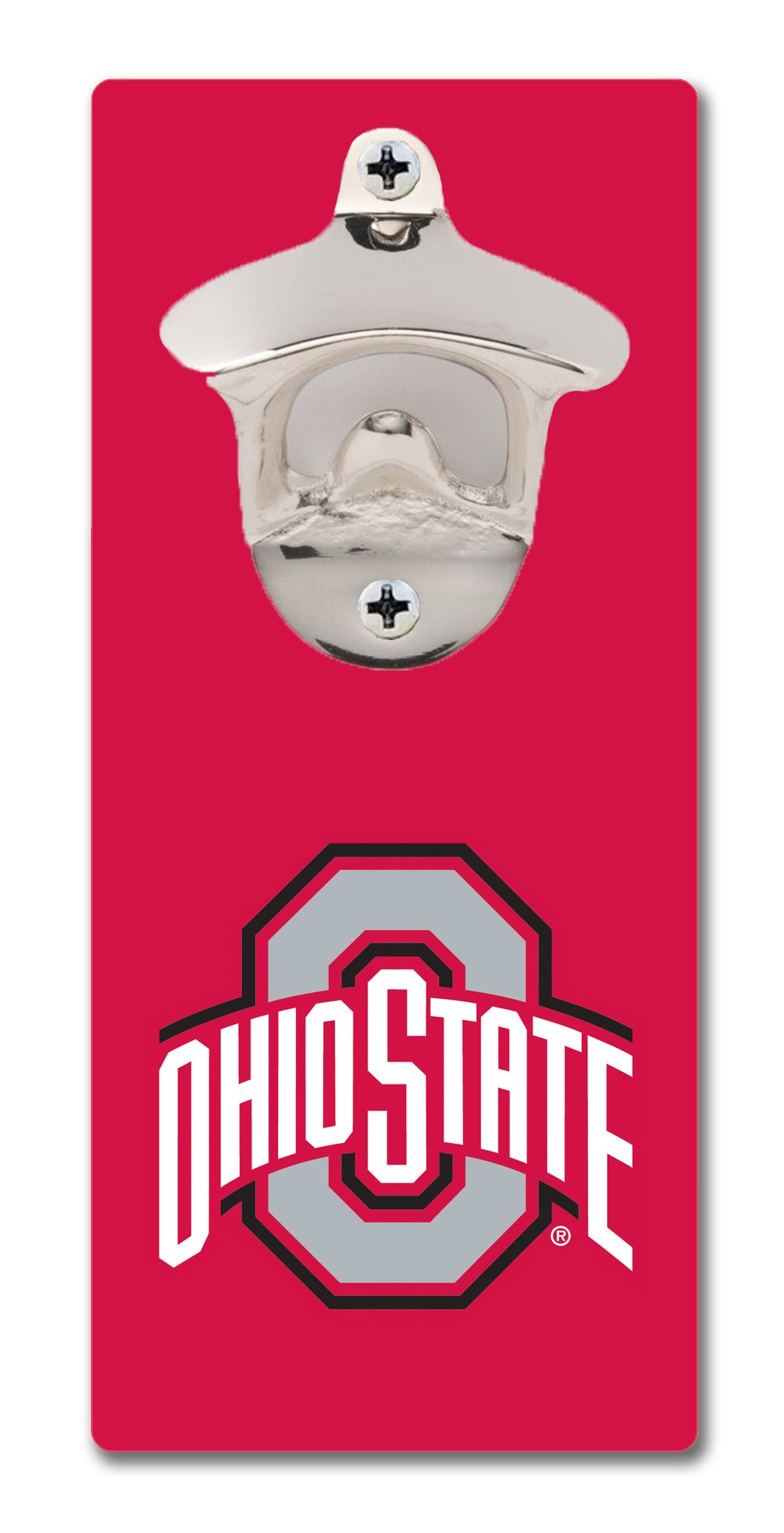 Ohio State University - Block O Scarlet - Magnetic Bottle Opener
