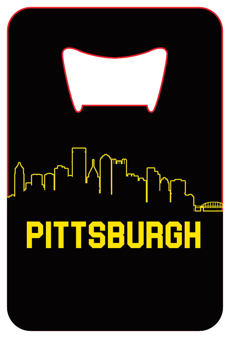 Pittsburgh Skyline - Wallet Bottle Opener